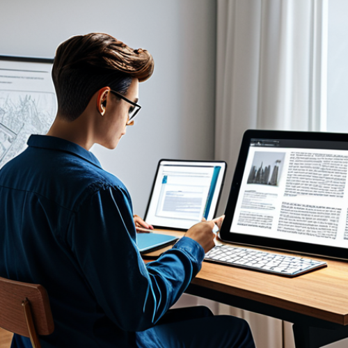 디지털 일러스트 NDA 비밀유지 계약  이해하기 - **Prompt:** "A digital artist in a modern home studio, reviewing an NDA contract on a tablet, surrou...