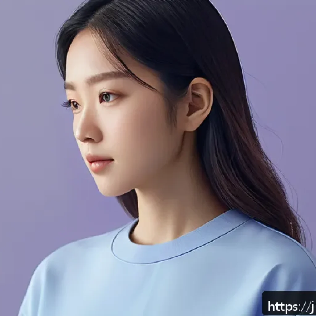 디지털 일러스트 채색 단계별 가이드 - A digital illustration of a calm female character in casual modern clothing, using harmonious color ...